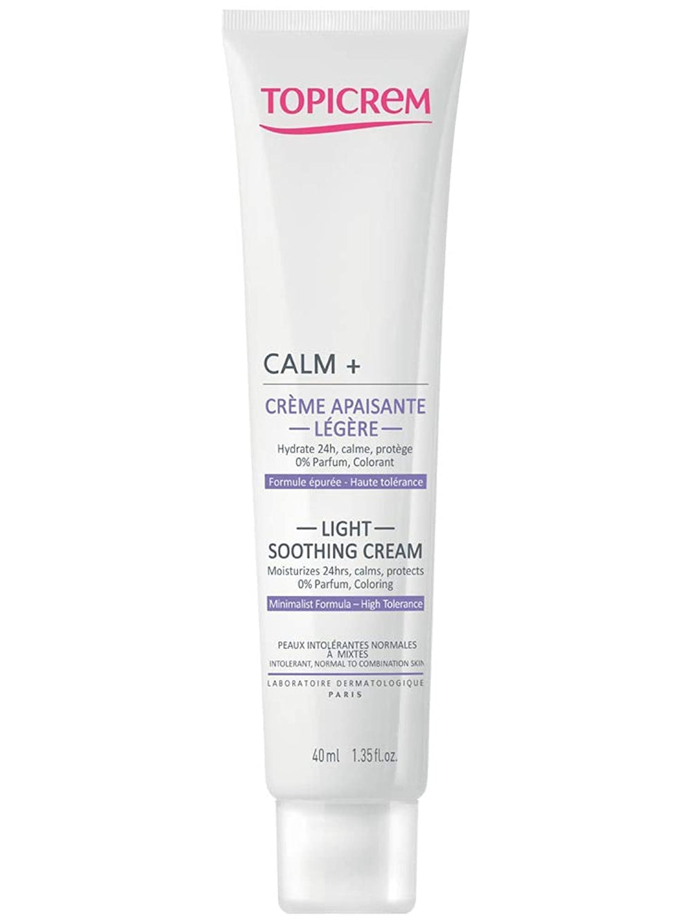 Topicrem Calm+ Ultra Moisturizing Soothing Light Cream for Sensitive Skin - 40ml