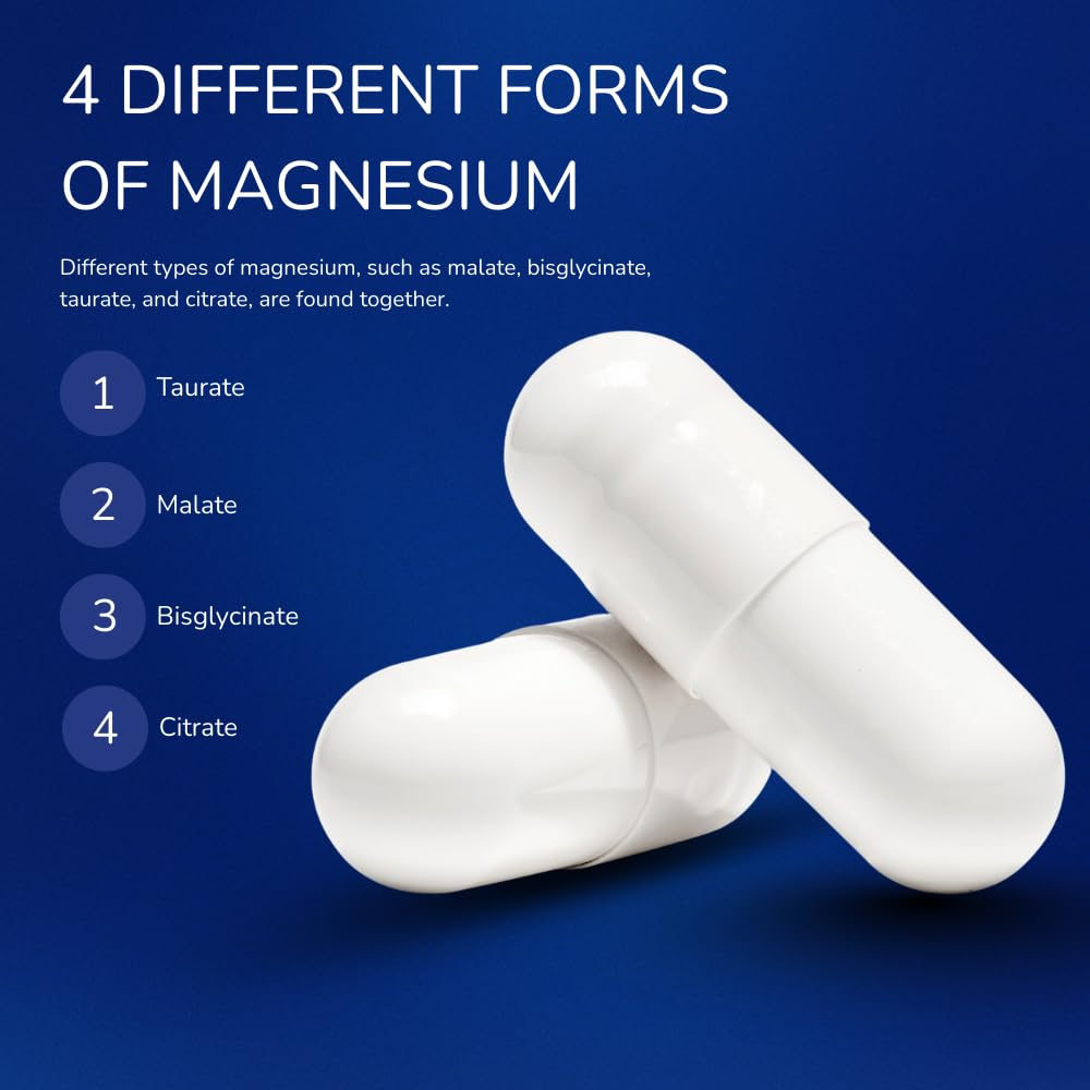 Newday Magnesium Complex Supplement with Vitamin B6 - 60 Capsules, Halal Certified, Titanium Dioxide Free