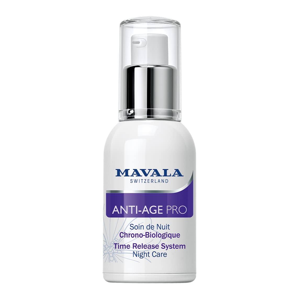 Mavala Anti-Age Pro Time Release System Night Care Cream - Anti-Aging Night Cream with Suteresi Özü and Alp Gülü Extract