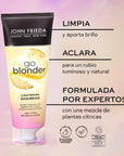 John Frieda Go Blonder Lightening Shampoo for Blonde Hair - 250ml, Nourishing & Strengthening