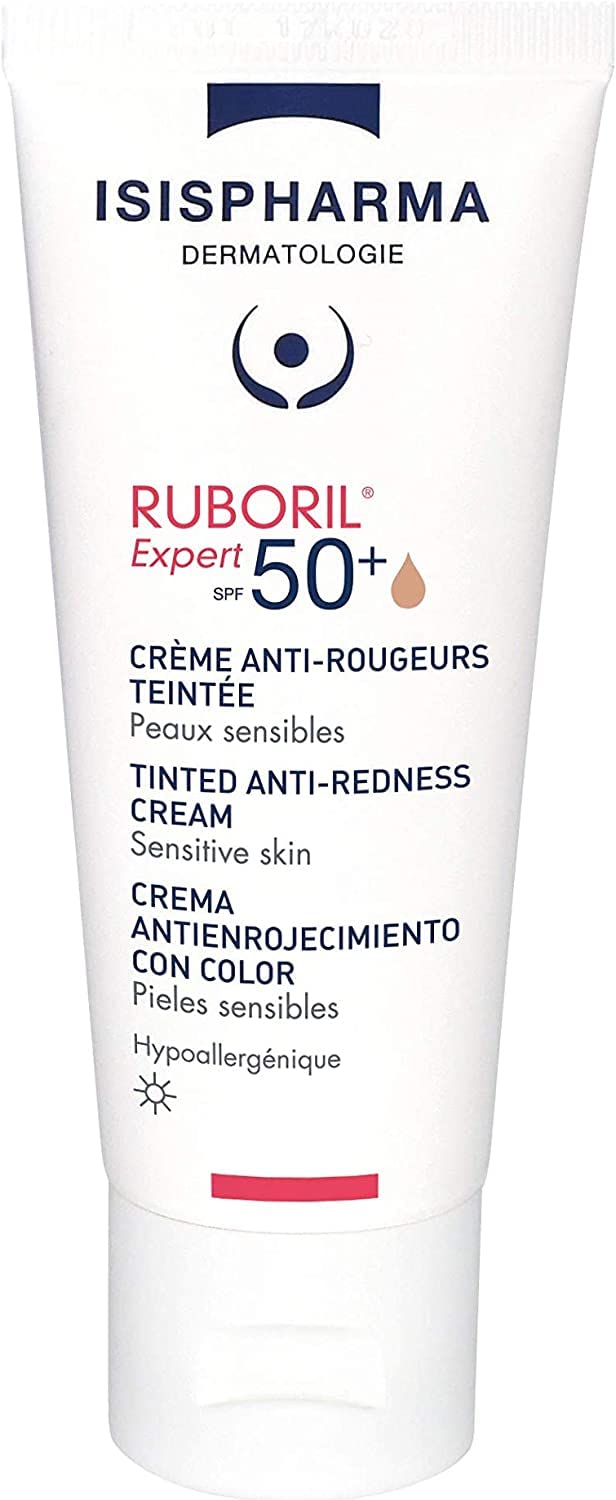Isis Pharma Ruboril Expert SPF50+ Sunscreen Cream for Sensitive Skin - Matte Finish, Non-Greasy, UVA/UVB Protection