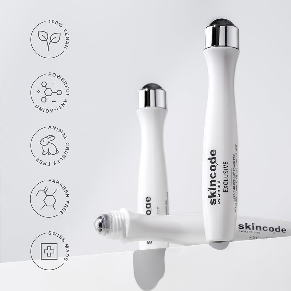 Skincode Cellular Eye Lift Power Pen 15ml - Anti-Aging Eye Serum with Caffeine &amp; Hyaluronic Acid