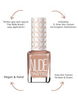 Pastel Vegan Nude Nail Polish 13ml - Cruelty-Free, Non-Toxic, Intense Coverage