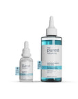 The Purest Solutions Skincare Set - Hydrating Serum & Exfoliating Toner for Dry, Irregular Skin - Hyaluronic Acid & Glyc