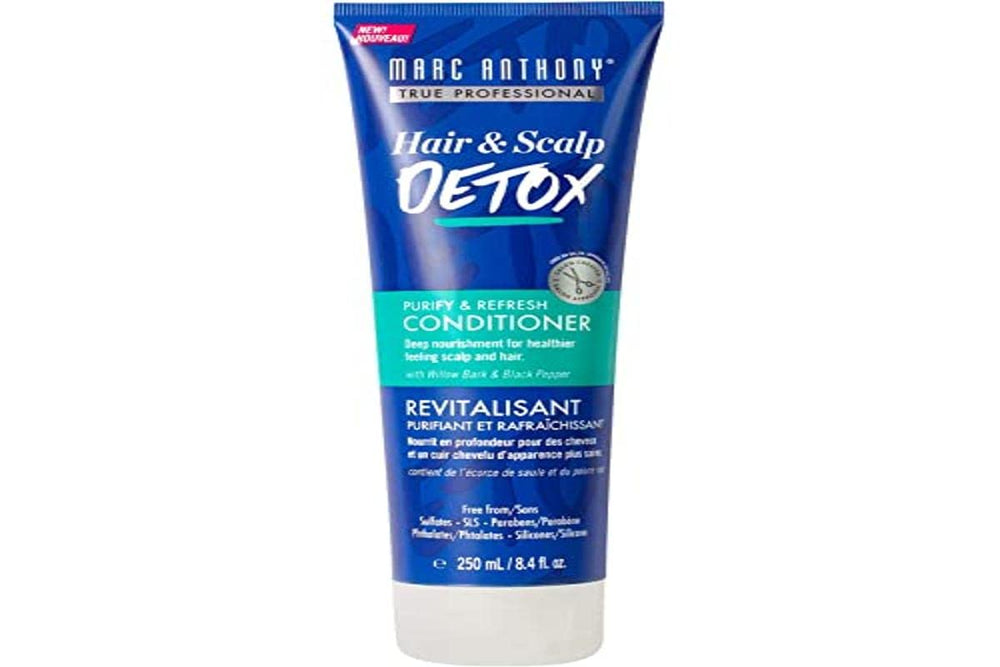 Marc Anthony 250ml Detoxifying Hair Care Cream for Dry & Damaged Hair - Moisturizing Treatment with Willow Bark & Black 