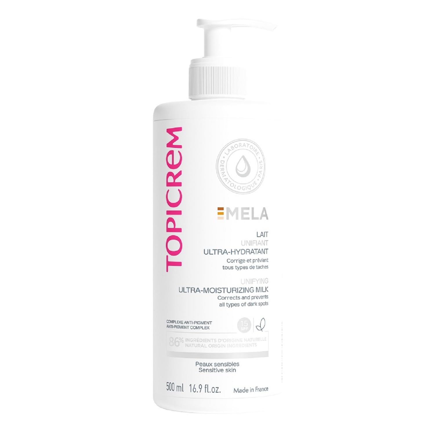 Topicrem Moisturizing Body Milk, 500ml - Hydrating & Brightening Body Lotion for Dry Skin