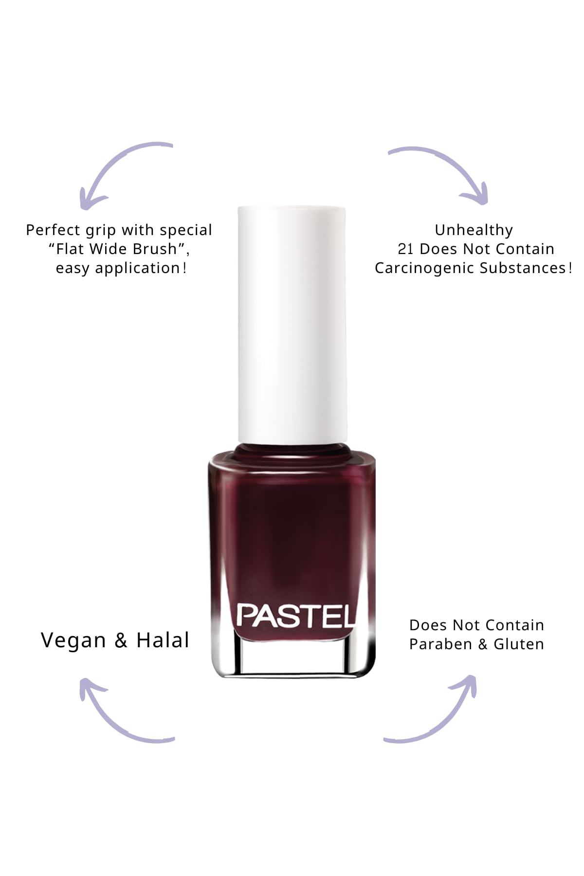 Pastel Vegan Nail Polish - Cruelty Free, Chemical-Free, 13ml - Dense Covering &amp; Easy Application