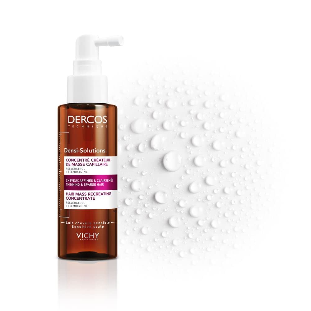 Vichy Dercos Densi-Solution Hair Thickening Serum - Resveratrol Hair Care for Thicker, Fuller Hair