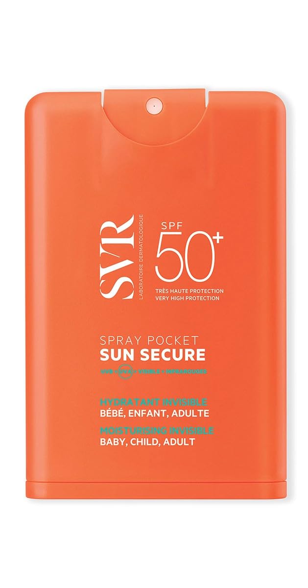 SVR Sun Secure Cep Spreyi SPF50+ Sunscreen Spray for Babies, Children, and Adults - UVA-UVB Protection, Transparent Form