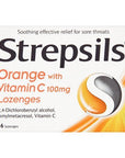 Strepsils Orange with Vitamin C 100mg 36 Lozenges by Strepsils