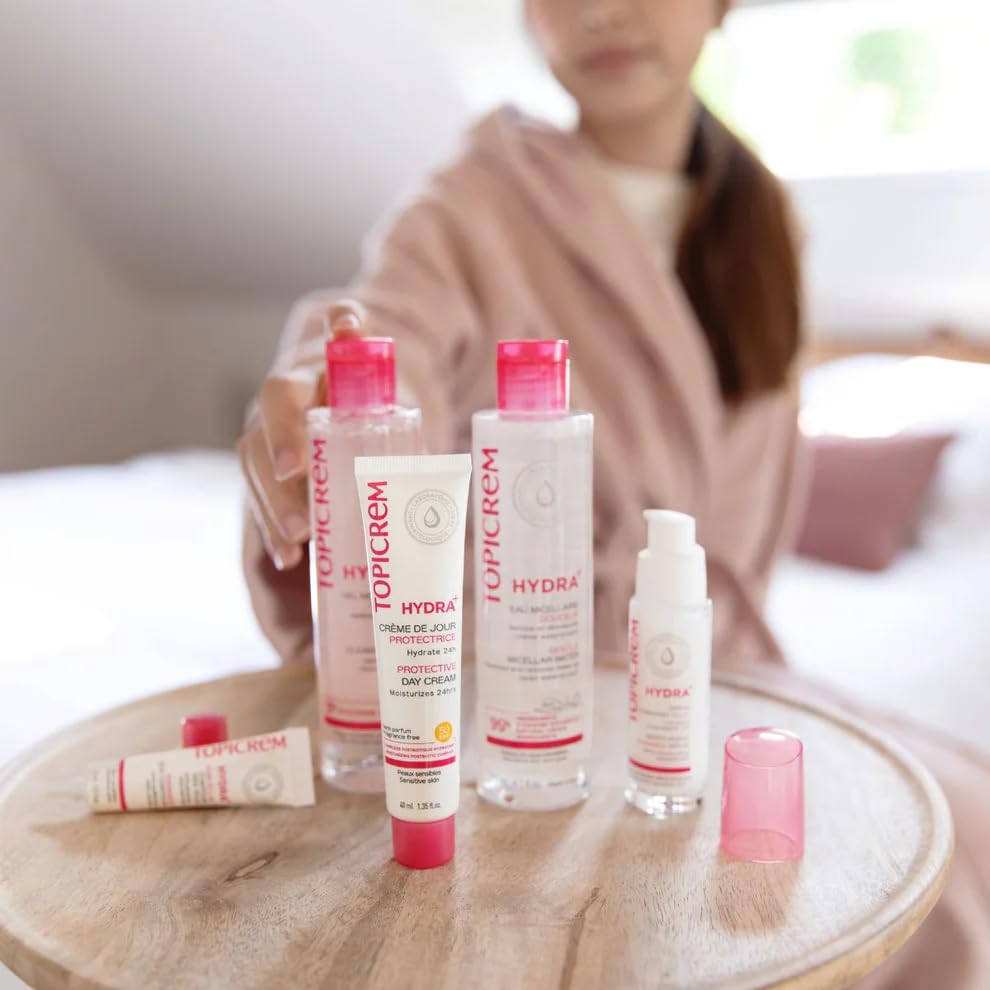 Topicrem Hydra+ Daily Protective Sunscreen SPF50 - Non-Greasy, Fragrance-Free, Hydrating Daily Moisturizer for Sensitive