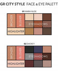 Golden Rose City Style Face & Eye Palette 01 - Warm Nude | 12 Shades