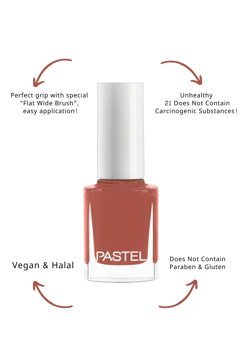 Pastel Nude 299 Vegan & Cruelty-Free Nail Polish - 13ml, Chemical-Free Beauty