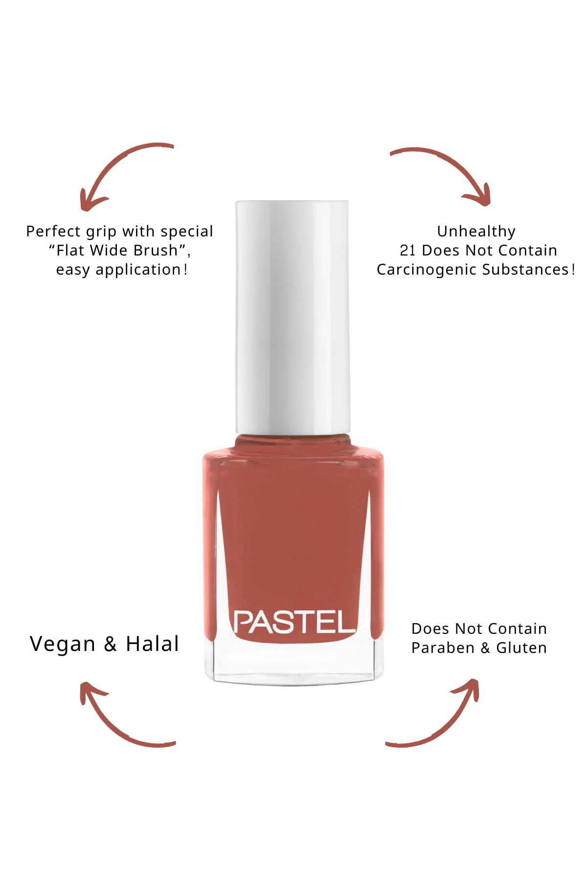 Pastel Nude 299 Vegan &amp; Cruelty-Free Nail Polish - 13ml, Chemical-Free Beauty