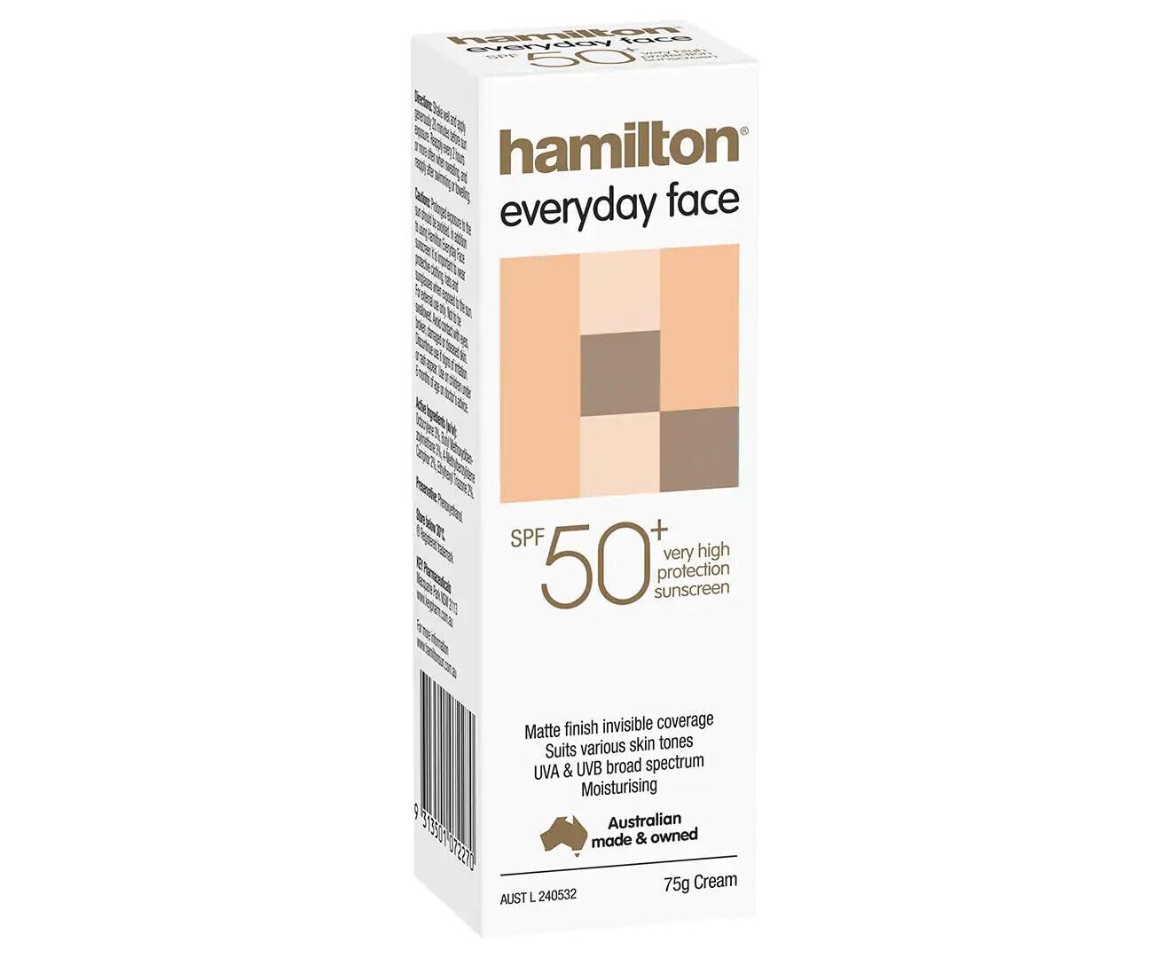 Hamilton Everyday Face SPF50+ Cream - 75g