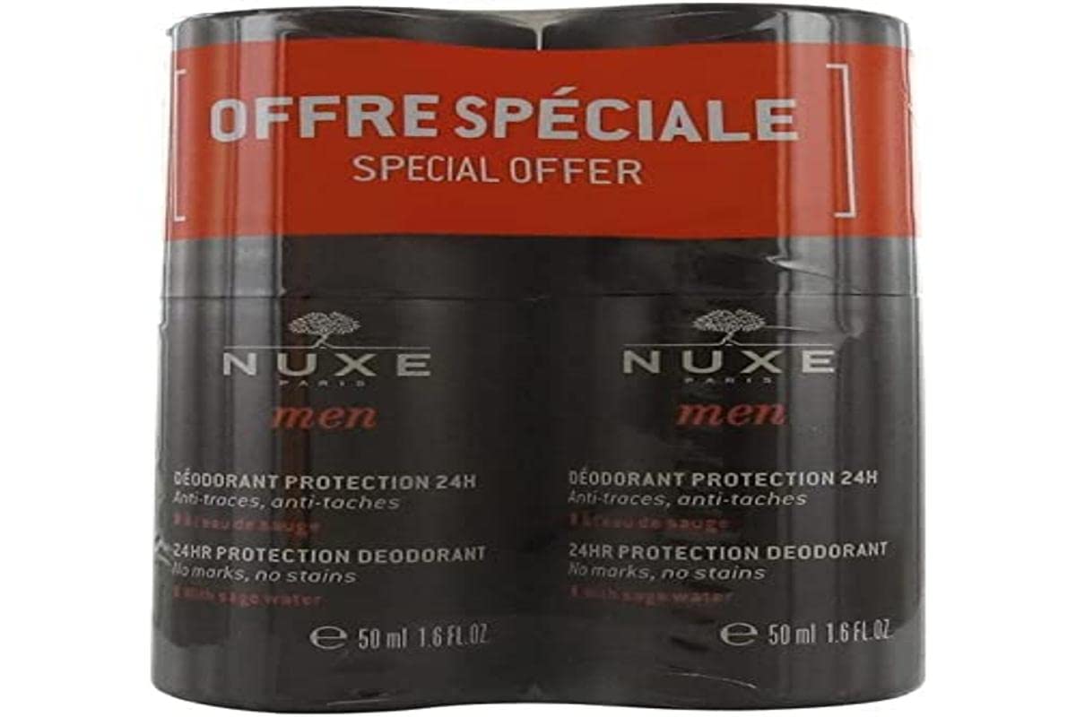 Nuxe Men 24HR Protection Deodorant - Natural, 24-Hour Odor Protection for Men, Aluminum-Free &amp; Paraben-Free
