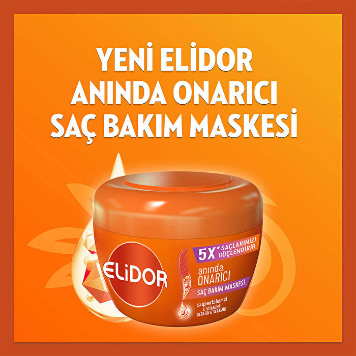 Elidor Instant Repair Hair Mask 160ml - Restores Damaged Hair | Premium Quality - view 3
