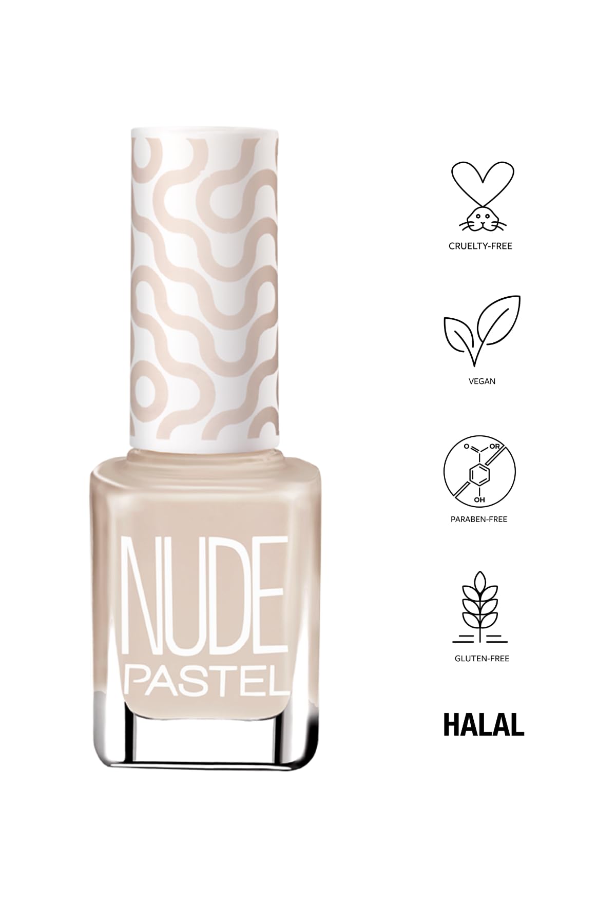 Pastel Vegan Nail Polish - Pastel Nude 763, Cruelty-Free &amp; Non-Toxic, 13ml