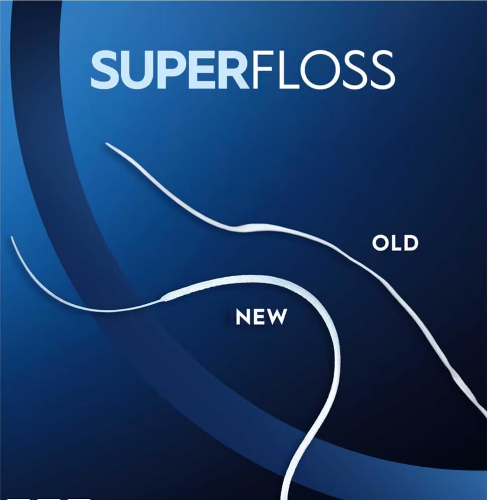 Oral-B Super Floss 50 Count - Effective Interdental Cleaning for Braces and Bridges