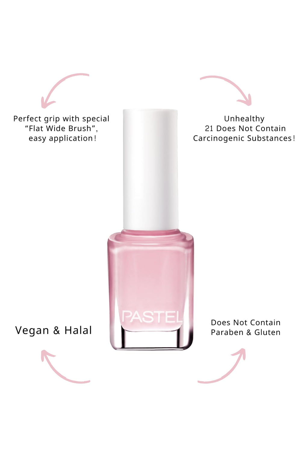 Oje Pastel 08 Nail Polish 13ml - Pastel Nail Color for Nail Decoration