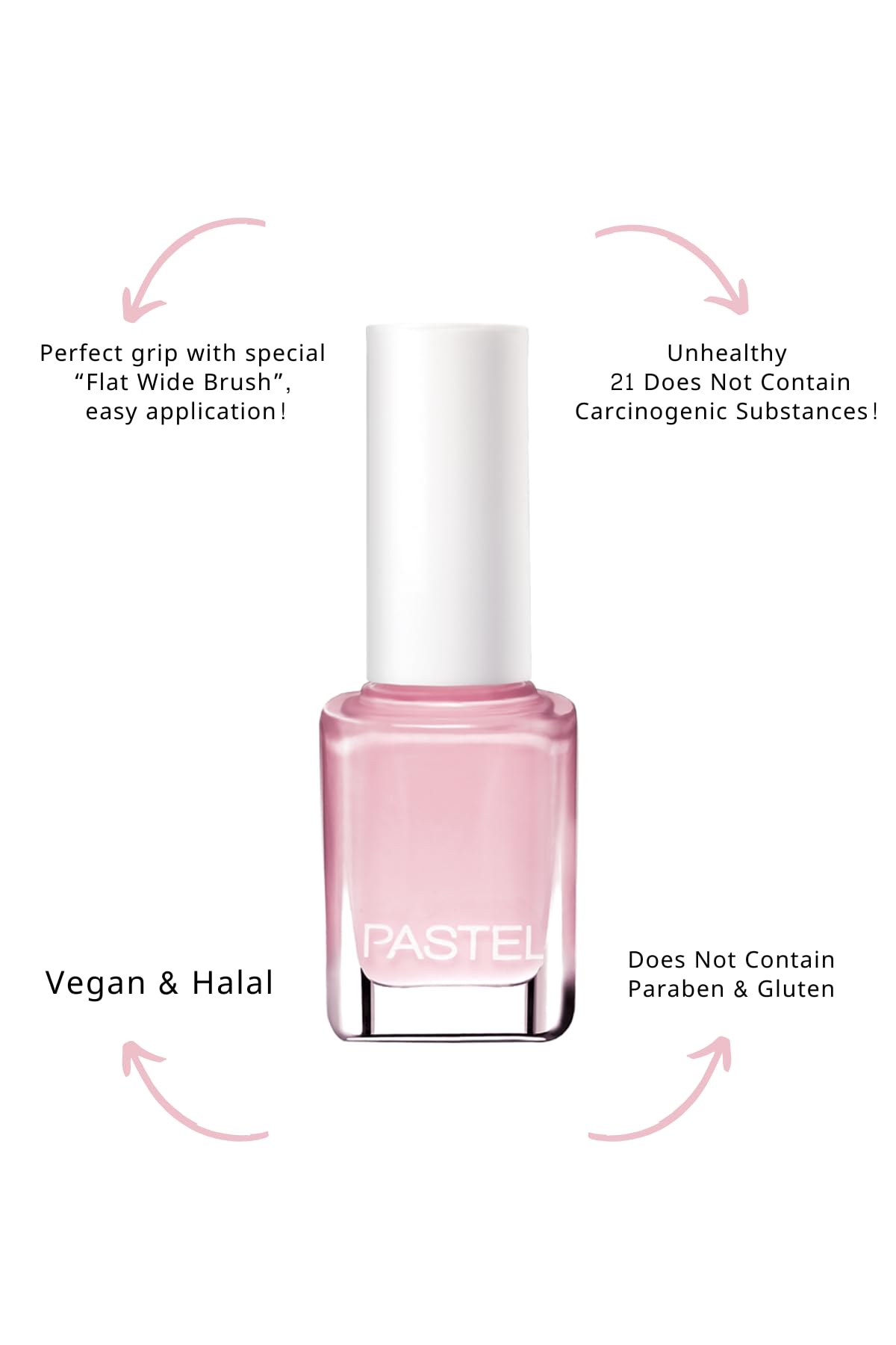 Oje Pastel 08 Nail Polish 13ml - Pastel Nail Color for Nail Decoration
