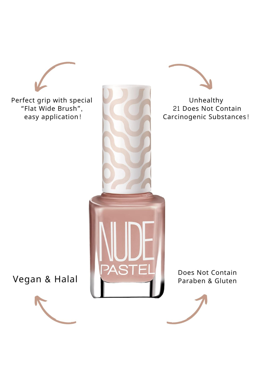 Pastel Vegan Nail Polish - Pastel Nude 106, Cruelty Free & Toxic-Free Beauty