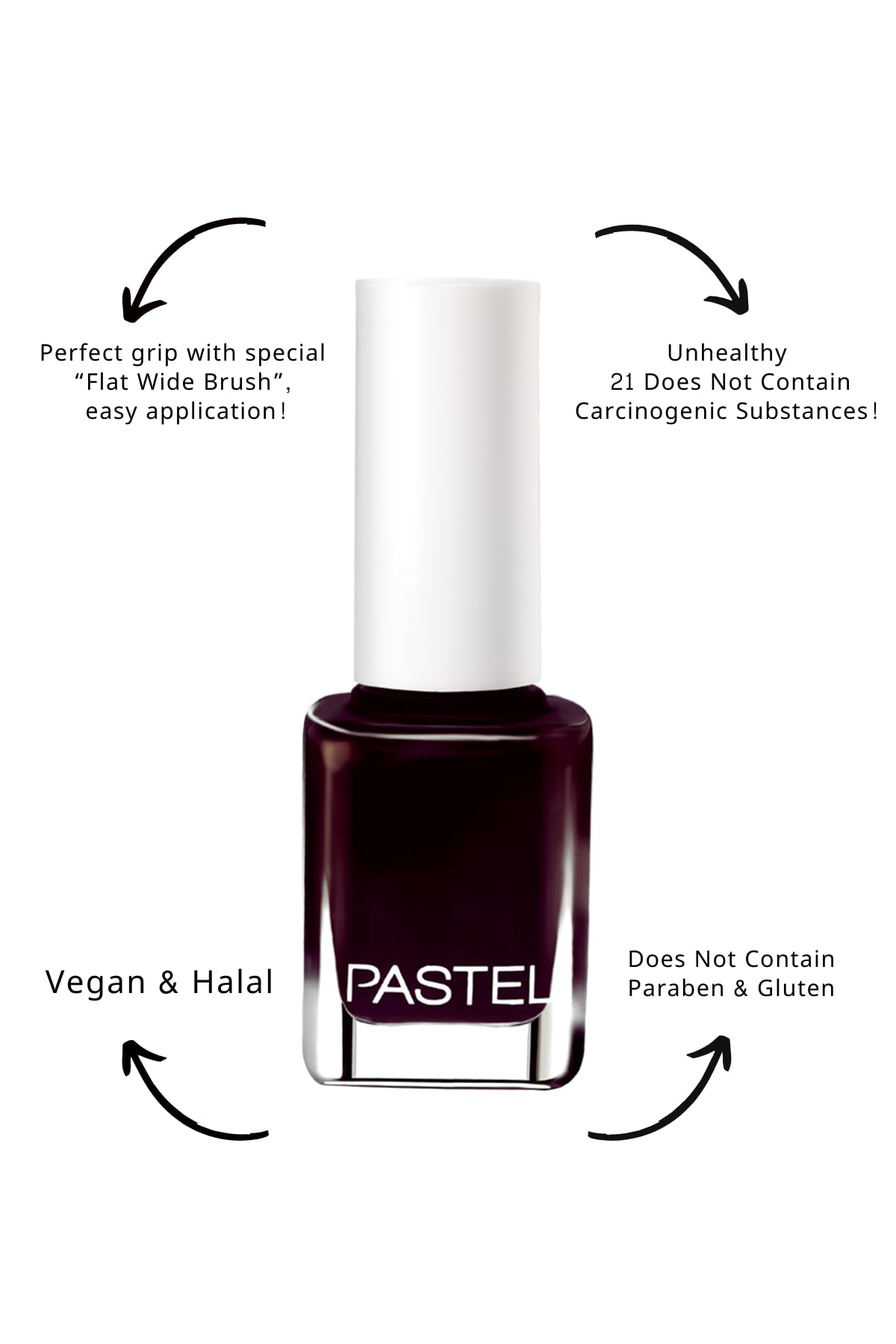 Pastel Vegan Nail Polish - 13ml, Cruelty-Free &amp; Non-Toxic, Pastel Nail Color