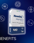 Newday Magnesium Complex Supplement with Vitamin B6 - 60 Capsules, Halal Certified, Titanium Dioxide Free