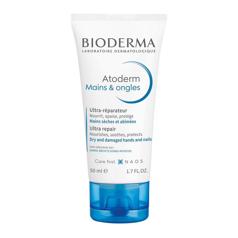 Bioderma Atoderm Hand and Nail Cream 50ml - Moisturizing &amp; Nourishing Hand Cream for Dry Hands &amp; Nails