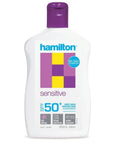 Hamilton Sensitive SPF50+ Sunscreen Lotion for Sensitive Skin - Fragrance-Free, Water-Resistant, Non-Greasy Sun Protecti