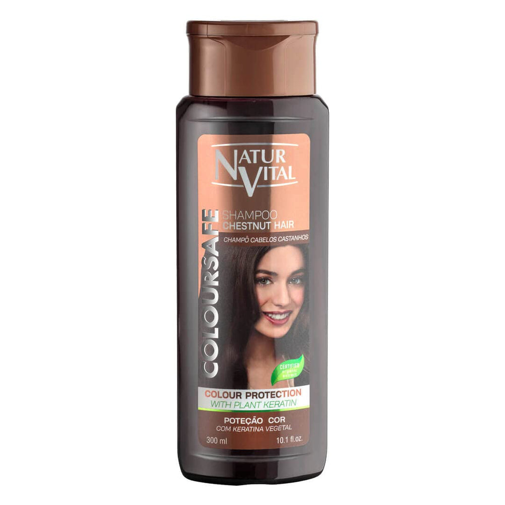 Hair Shampoo Henna Chestnut - Colour and Shine - 300 Ml / Natural & Organic - Shampoo