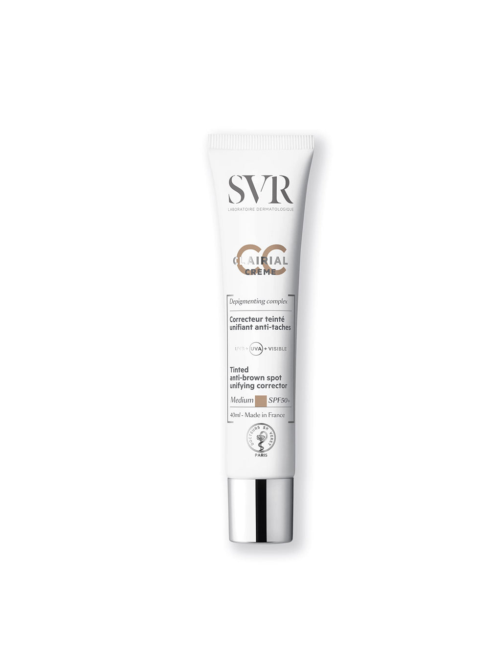 Svr Clairial SPF 50 CC Cream - Sunscreen for All Skin Types with Hyperpigmentation Correction