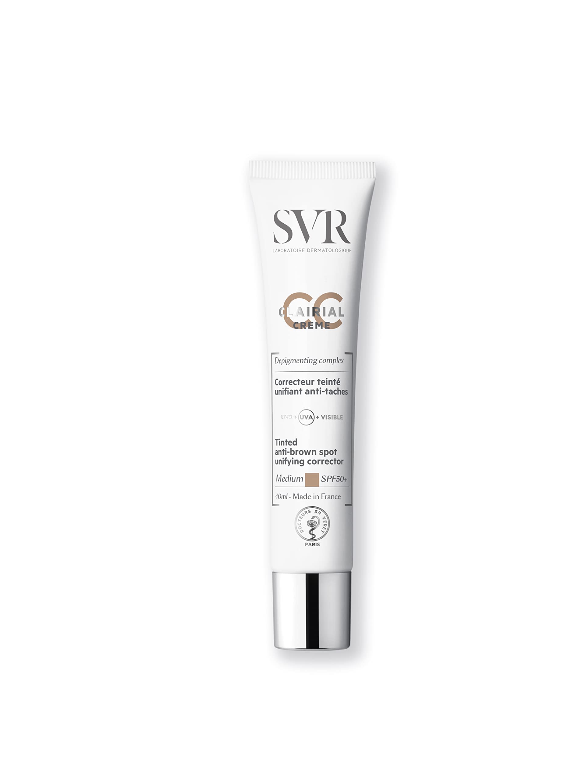 SVR Clairial CC Cream SPF50+ Medium - Broad-Spectrum Sun Protection & Coverage
