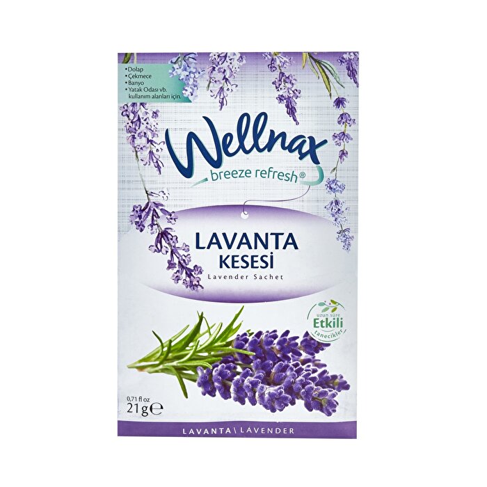 Wellnax Lavender Drawer Scent Sachet - Long-Lasting Aroma | 21g - Fragrance