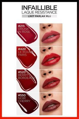 L&#39;Oreal Paris Infallible Liquid Lipstick - 520 Berry Bordeaux: Long Lasting, Intense Color, Glossy Finish Liquid Lipstick L&#39;Oreal Berry Liquid Lipstick: Long Lasting, Glossy Finish liquid lipstick, glossy lipstick, long lasting lipstick, berry bordeaux lipstick, intense color lipstick, bright lipstick, makeup for lips, lipstick, lip color, lip gloss, bordeaux lipstick, berry lipstick, long-wear lipstick, smudge-proof lipstick, kiss-proof lipstick, makeup, cosmetics, beauty, beauty products, sophisticated ma