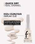 Flormar Quick Dry Nail Polish in 011 Vanilla Ice Cream 11ml
