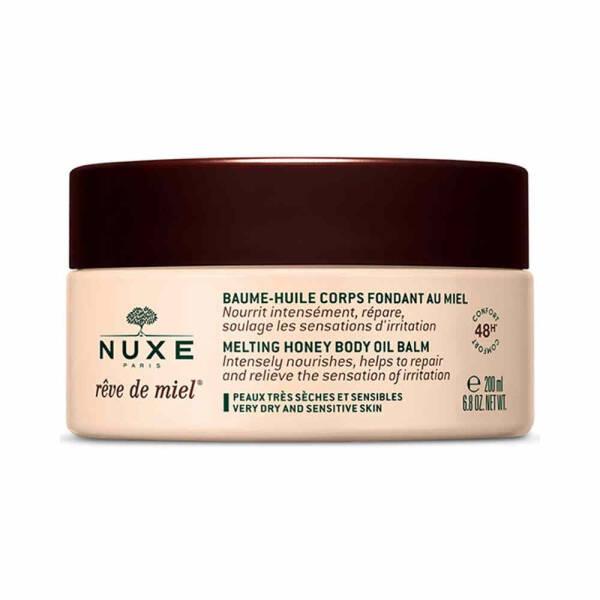 Nuxe Reve De Miel Melting Honey Body Oil Balm 200ml - Natural Skincare for Dry Skin - Face Cream