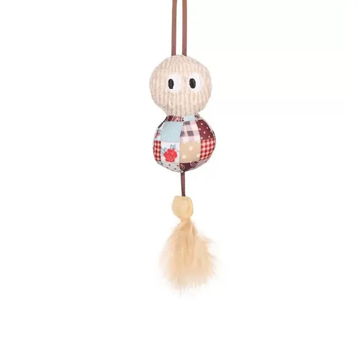 Flamingo Vinta Catnip Caterpillar Toy with Feathers and Crinkle