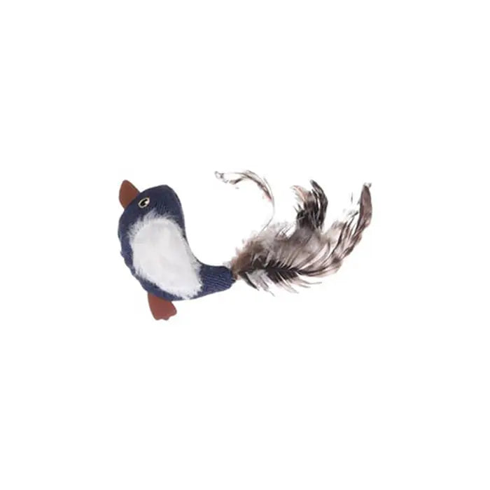 Flamingo Jeany Denim Print Bird Toy with Catnip 1 Count