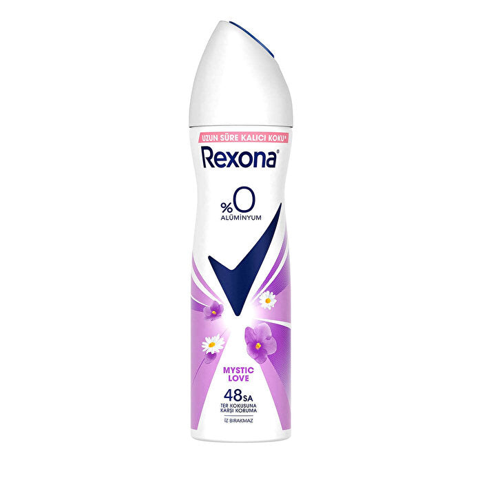 Rexona Women's Spray Deodorant 0% Aluminum - Mystic Love 150ml | Long-Lasting Protection