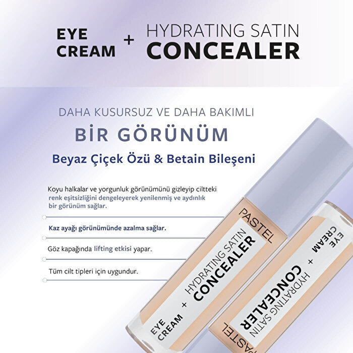 Pastel Eye Cream &amp; Hydrating Satin Concealer 61 Vanilla | All Skin Types