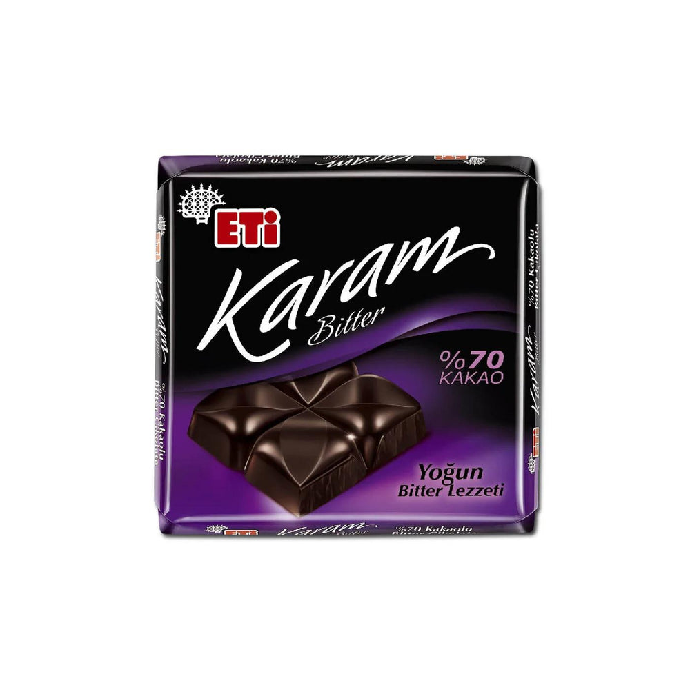 Eti Karam 70% Dark Chocolate Intense Cocoa Square Bar 60g