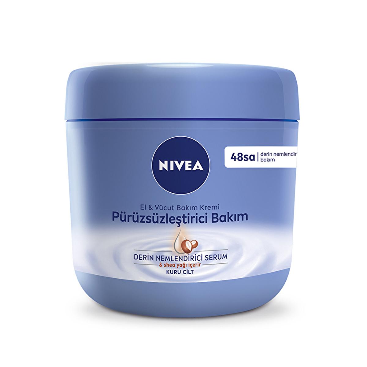 nivea smoothing hand and body cream 400ml, nivea hand and body cream on a wooden surface NIVEA Smoothing Hand & Body Cream with Shea Butter - 400 ml for Dry Skin Relief NIVEA Smoothing Hand & Body Cream 400 ml nivea, hand-cream, body-cream, shea-butter, dry-skin, moisturizer, skin-care, hydrating-cream, smooth-skin, ai-generated