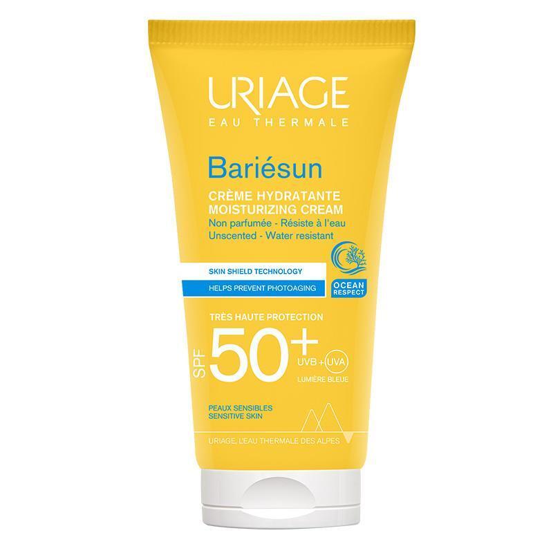 Uriage Bariesun Fragrance-Free Sunscreen Cream SPF 50+ - Moisturizing, Non-Comedogenic Sun Protection - Sunscreen