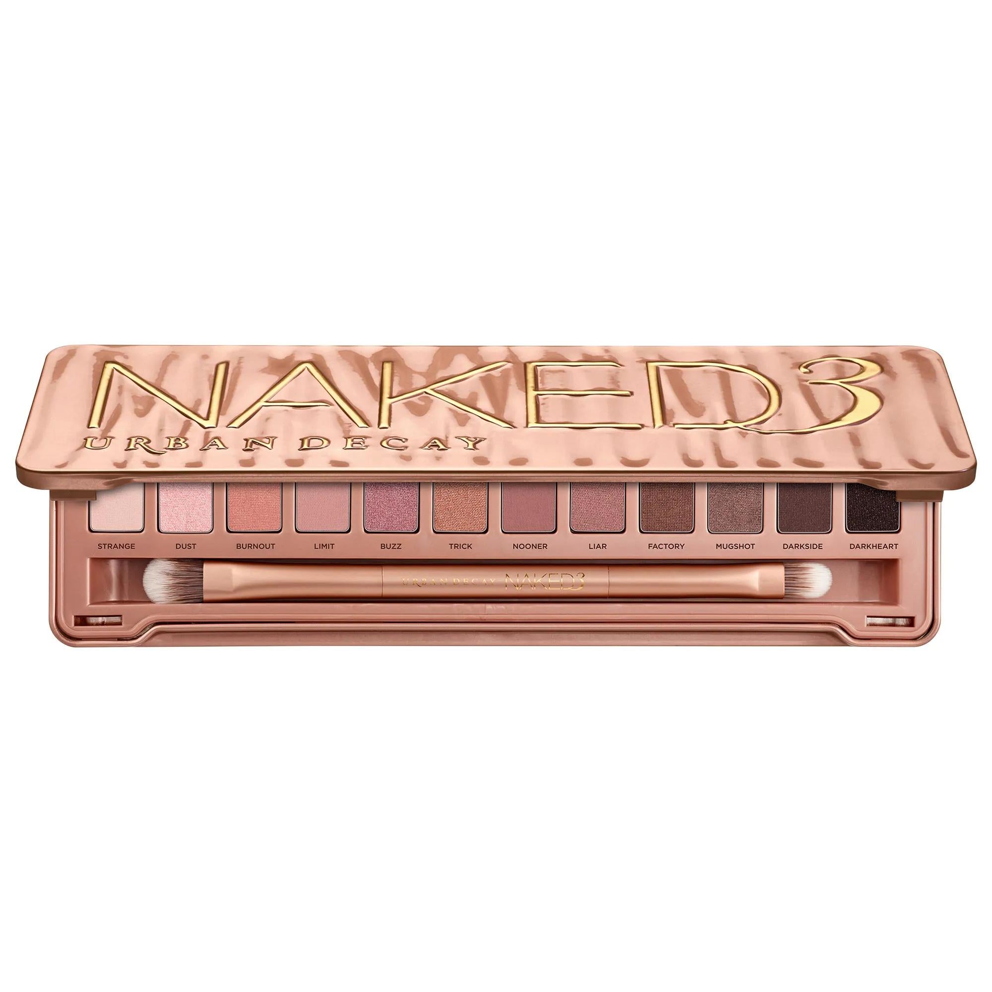 Urban Decay Naked3 Soft Pink Eyeshadow Palette - 12 Shade Vegan, Cruelty-Free Makeup with Brush Naked3 Soft Pink Eyeshadow Palette - Vegan & Cruelty-Free soft pink eyeshadow palette, Naked3 Eyeshadow, cruelty-free eyeshadow, gluten-free makeup, vegan eyeshadow brush, rosy neutral eyeshadows, pink eyeshadow for blue eyes, mauve eyeshadow shades, Urban Decay, makeup, cosmetics, eye makeup, eyeshadow palette, vegan makeup, cruelty-free makeup, gluten-free cosmetics