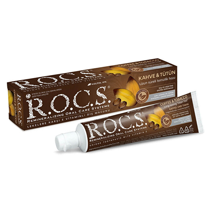 ROCS Coffee &amp; Tobacco Toothpaste 60ml + Jeunesse DIMND™ Sensitive and Whitening Toothpaste