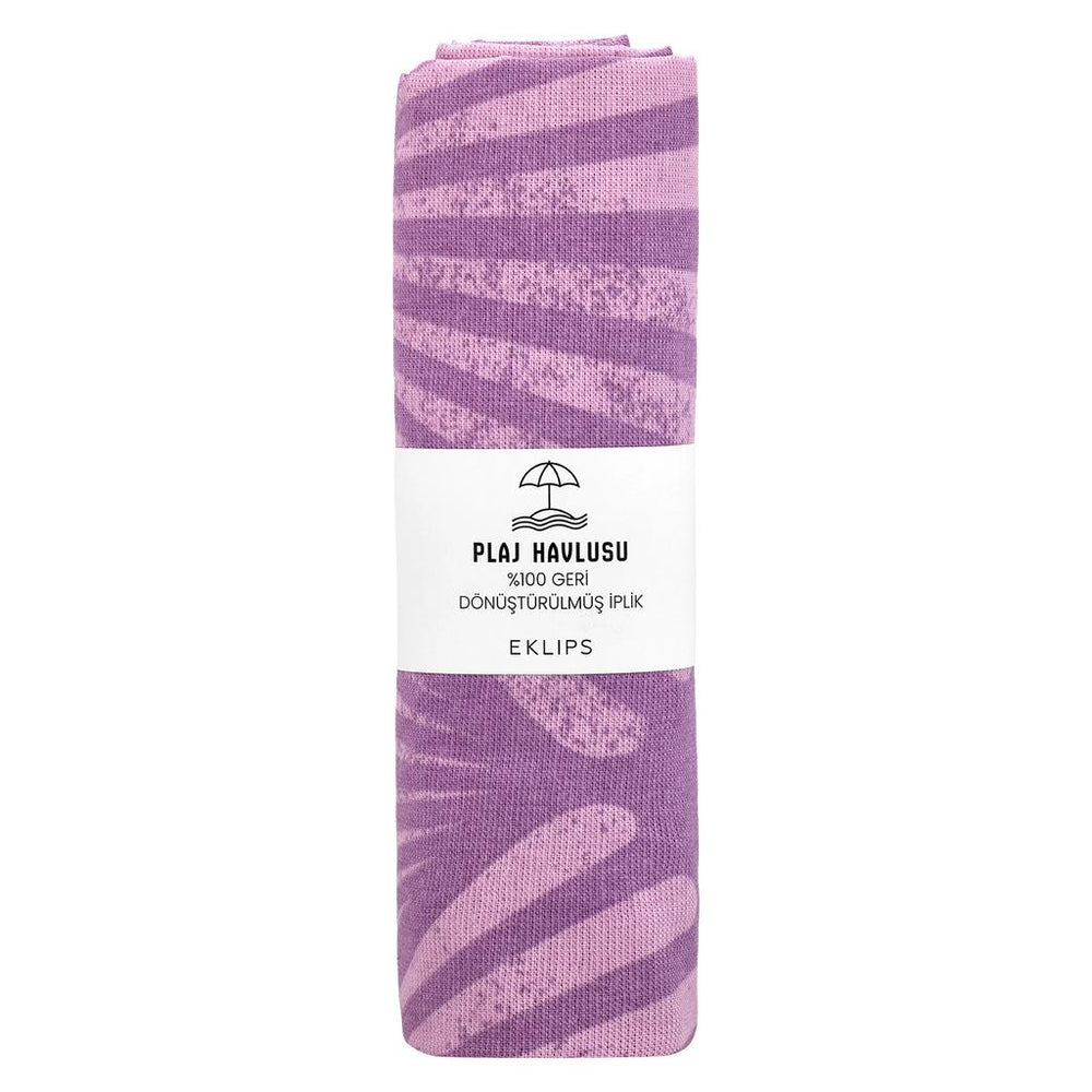 Eklips Seashell Pattern Purple Beach Towel