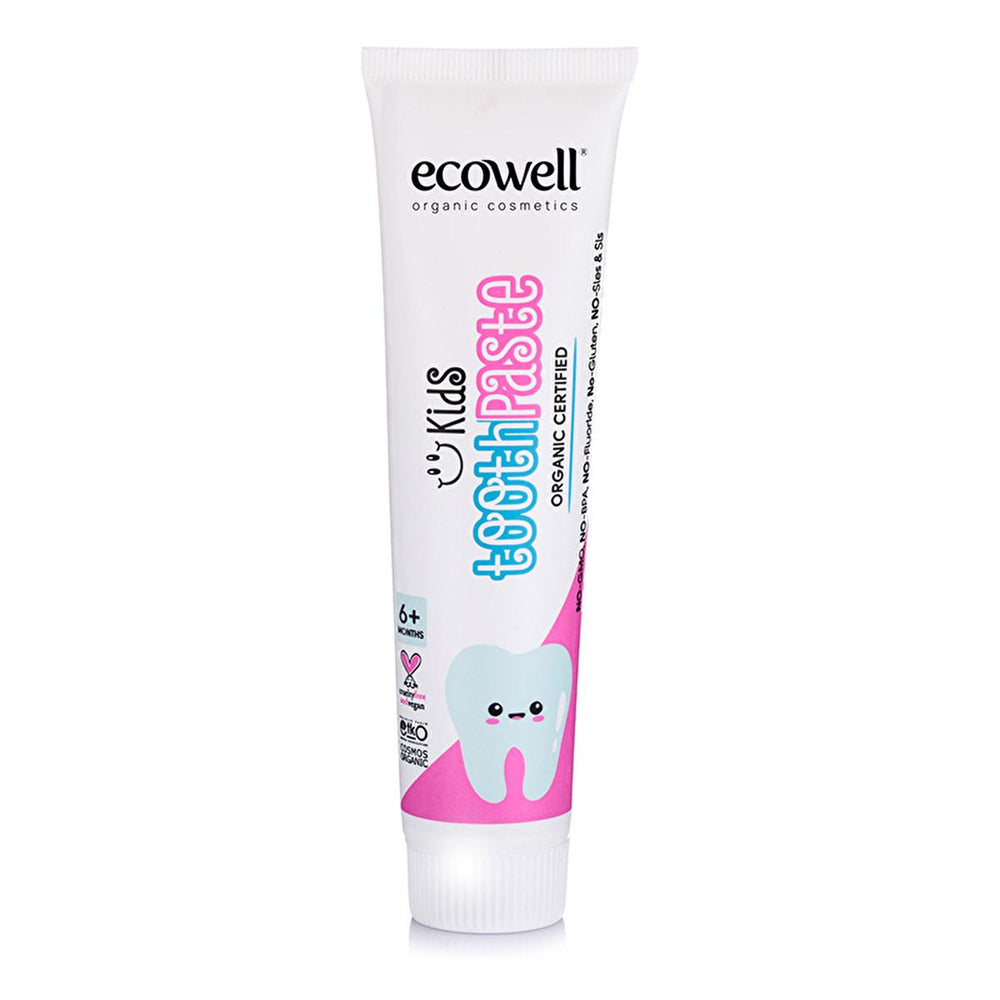 Ecowell Organic Children's Toothpaste - Cosmos Certified, Vegan, Blackberry Flavored for Kids 6+ Months - view 5