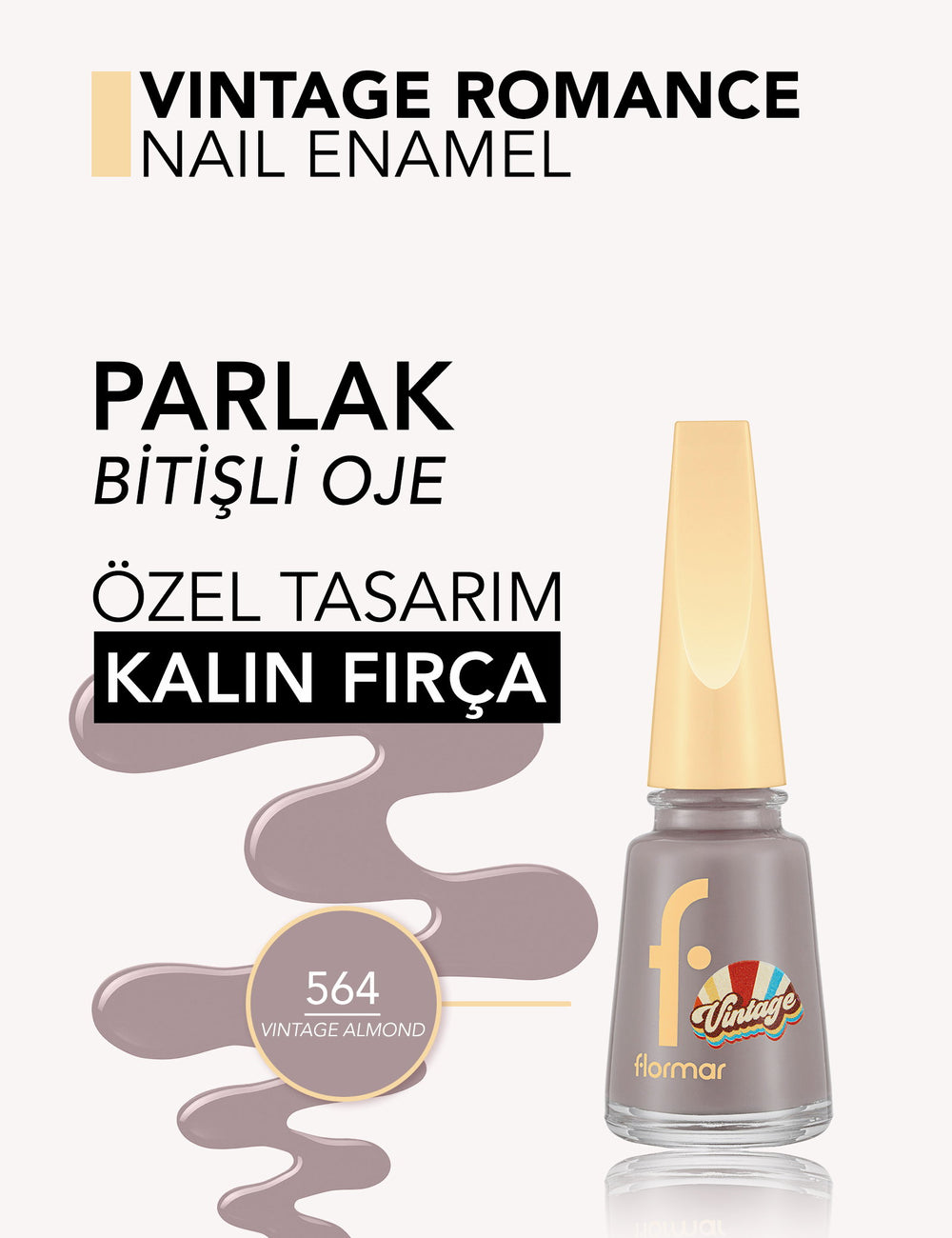 Flormar Vintage Romance High Pigment Glossy Nail Enamel 11ml