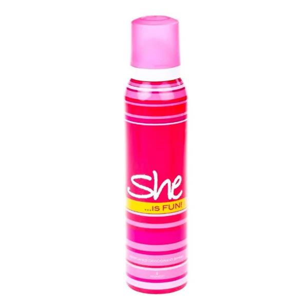 She Deodorant Fun - 150ml Deodorant Spray for Long-Lasting Freshness and Hygiene She Deodorant Fun 150ml - Effective Deodorant Spray deodorant spray, personal hygiene, body odor control, antiperspirant spray, hygiene products, long-lasting freshness, easy application, effective odor control, daily hygiene, gym essentials, travel kit, personal care, freshness guaranteed, confidence boost